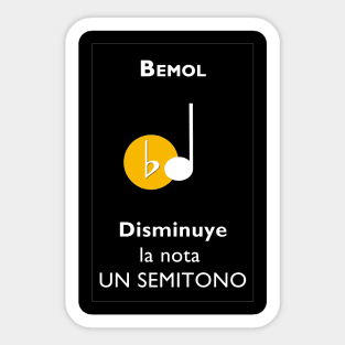 nota Bemol - flat note Sticker
